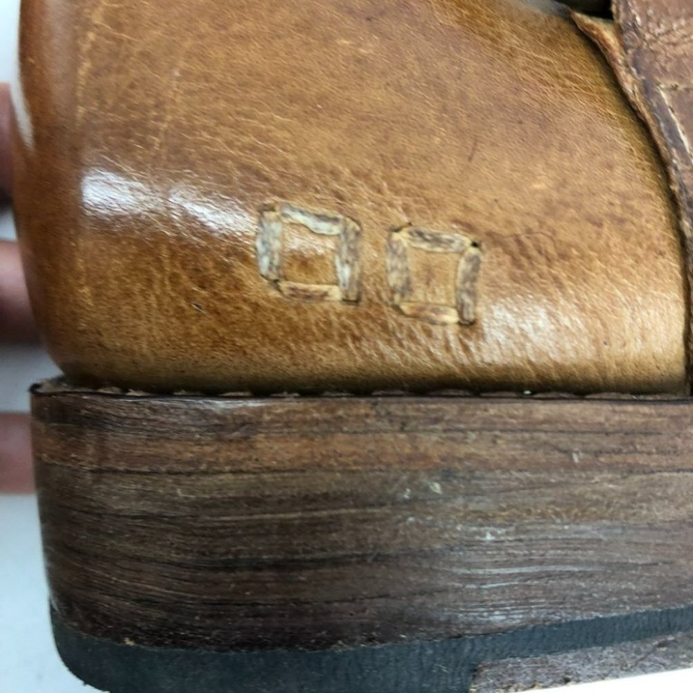 Bed Stu brown Burnley leather lace up detail tall riding boots 7 - Picture 6 of 16